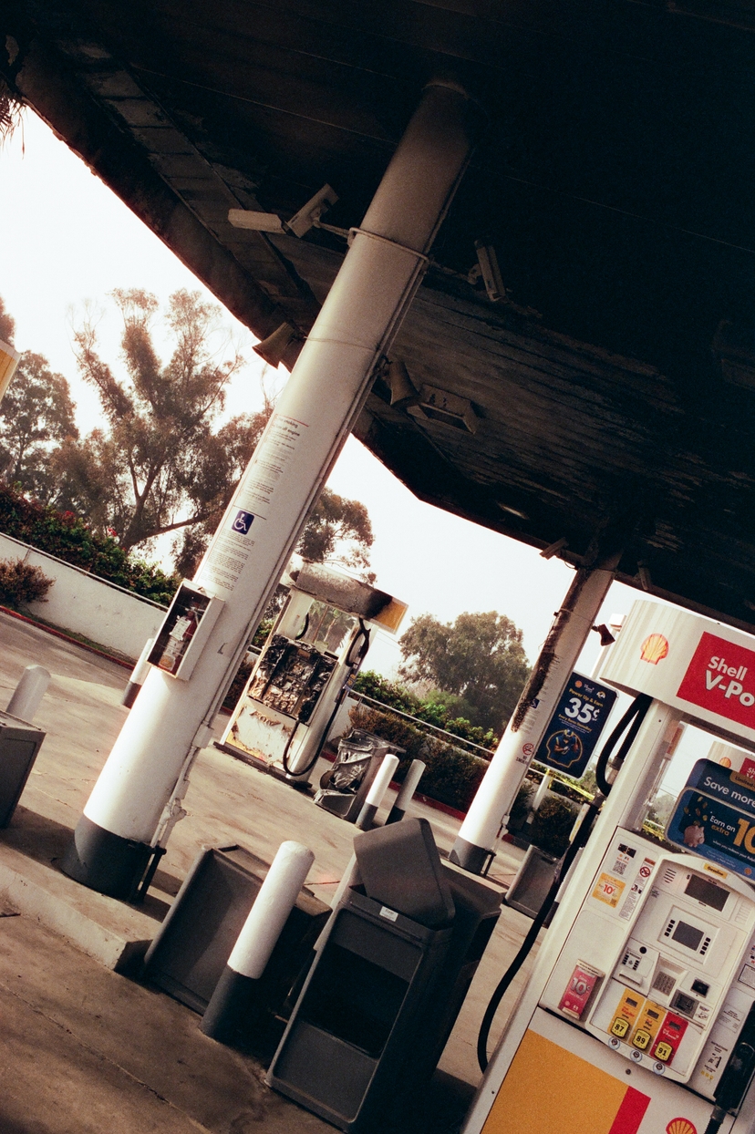 Burned down gas station in San Clemente, CA